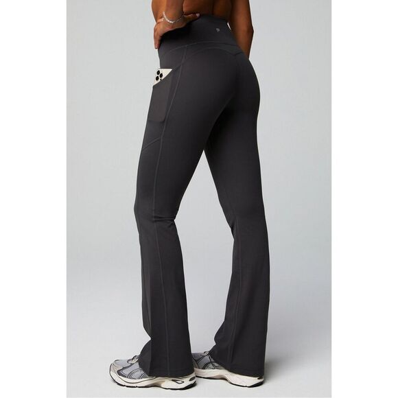 Oasis PureLuxe High-Waisted Pocketed Kick Flare Midnight - Picture 2 of 5